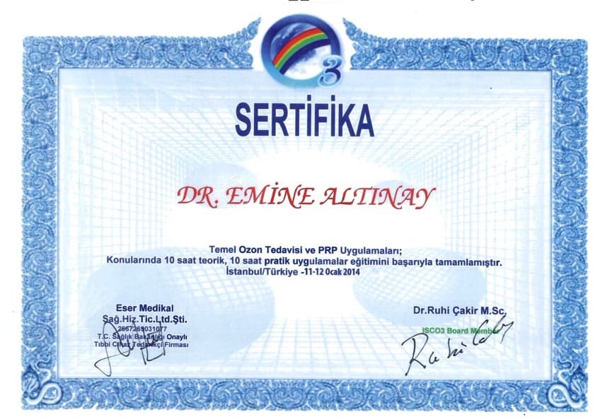 Dr. Emine Altınay Medikal Eğitim Sertifikası 15