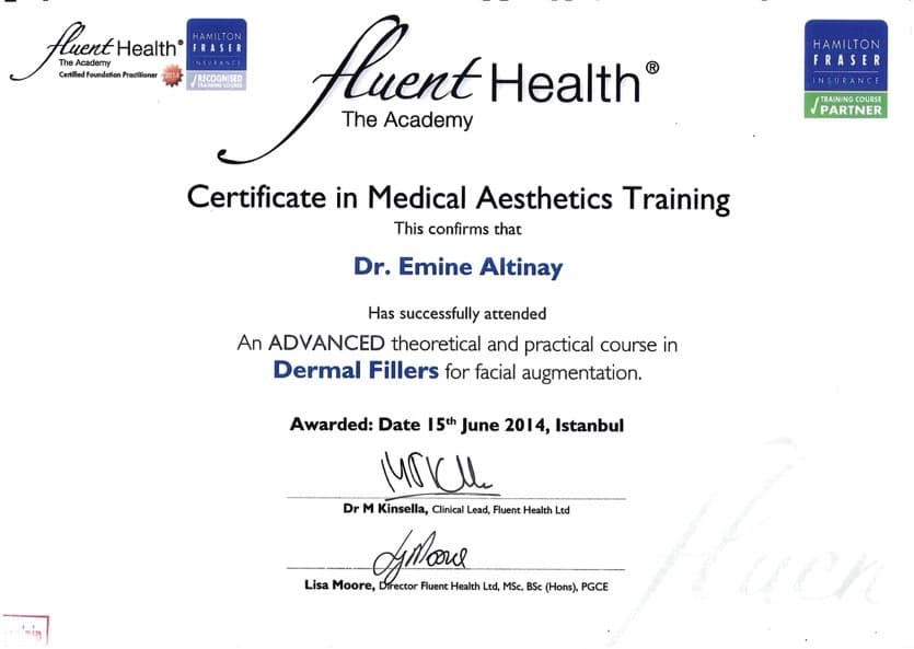 Dr. Emine Altınay Medikal Eğitim Sertifikası 16