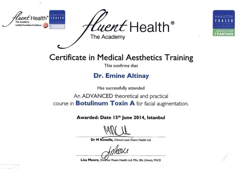 Dr. Emine Altınay Medikal Eğitim Sertifikası 20