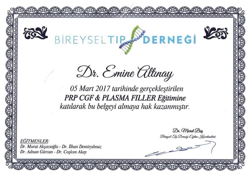 Dr. Emine Altınay Medikal Eğitim Sertifikası 22