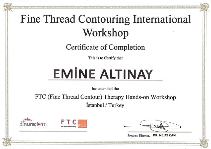 Dr. Emine Altınay Medikal Eğitim Sertifikası 23